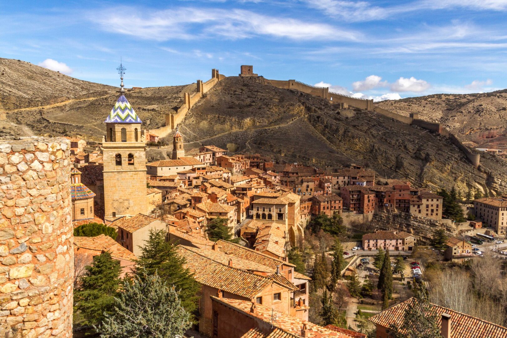 top view of Castillo Musulmán De Albarracín