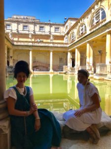 Two ladies at the Roman Baths Museum