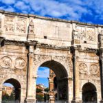 Arch of Constantine, in Rome, Italy