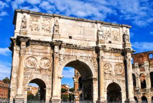 Arch of Constantine, in Rome, Italy