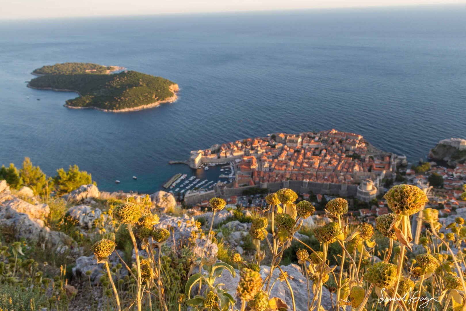 View from the Mountain of Dubrovnik Croatia