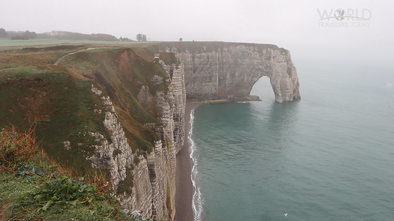Cliffs in Etretat, Normandy France. 